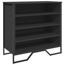 vidaXL fekete szerelt fa cipőszekrény 80 x 38 x 78 cm (848649) bútor