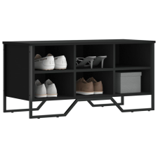 vidaXL fekete szerelt fa cipőszekrény 90 x 38 x 45,5 cm bútor