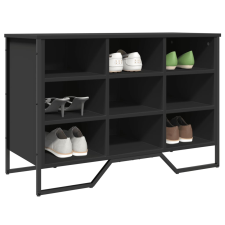 vidaXL Fekete szerelt fa cipőszekrény 90 x 38 x 61,5 cm bútor