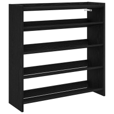 vidaXL fekete szerelt fa cipőtároló szekrény 80x25x81 cm (859906) bútor