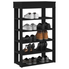 vidaXL fekete szerelt fa cipőtartó 60x30x98 cm bútor