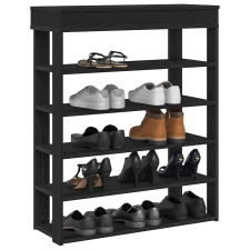 vidaXL fekete szerelt fa cipőtartó 80x30x98 cm bútor