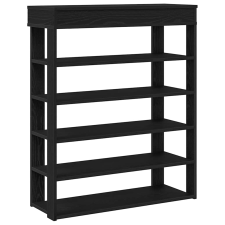 vidaXL fekete szerelt fa cipőtartó 80x30x98 cm (859933) bútor