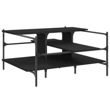 vidaXL fekete szerelt fa dohányzóasztal 100 x 100 x 48,5 cm (842311) bútor