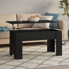 vidaXL fekete szerelt fa dohányzóasztal 101 x 49 x 52 cm bútor