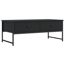 vidaXL fekete szerelt fa dohányzóasztal 101x49x39,5 cm (837737) bútor
