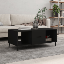 vidaXL fekete szerelt fa dohányzóasztal 102 x 50 x 40 cm bútor