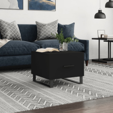 vidaXL fekete szerelt fa dohányzóasztal 50 x 50 x 40 cm bútor