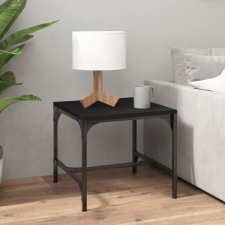 vidaXL fekete szerelt fa dohányzóasztal 50x50x35 cm bútor