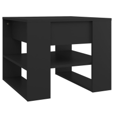 vidaXL fekete szerelt fa dohányzóasztal 55,5 x 55 x 45 cm (810909) bútor