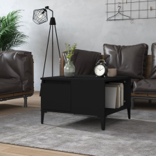 vidaXL fekete szerelt fa dohányzóasztal 55x55x36,5 cm bútor