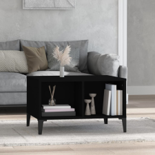 vidaXL fekete szerelt fa dohányzóasztal 60x50x36,5 cm bútor
