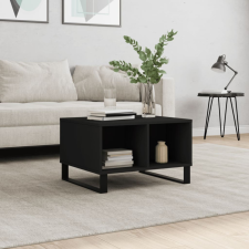 vidaXL fekete szerelt fa dohányzóasztal 60x50x36,5 cm bútor