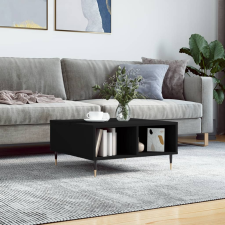 vidaXL fekete szerelt fa dohányzóasztal 60x 60 x 30 cm bútor