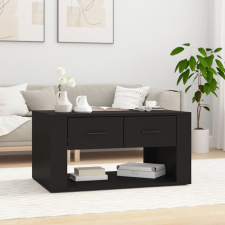 vidaXL fekete szerelt fa dohányzóasztal 80 x 50 x 40 cm bútor