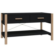 vidaXL fekete szerelt fa dohányzóasztal 82 x 48 x 45 cm (345664) bútor