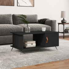 vidaXL fekete szerelt fa dohányzóasztal 90 x 50 x 40 cm bútor