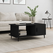 vidaXL fekete szerelt fa dohányzóasztal 90 x 50 x 40 cm bútor