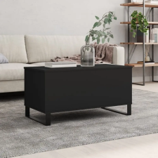 vidaXL Fekete szerelt fa dohányzóasztal 90x44,5x45 cm bútor