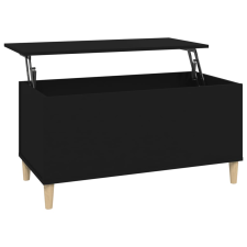 vidaXL fekete szerelt fa dohányzóasztal 90x44,5x45 cm (819581) bútor