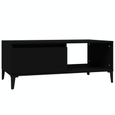 vidaXL fekete szerelt fa dohányzóasztal 90x50x36,5 cm (821053) bútor