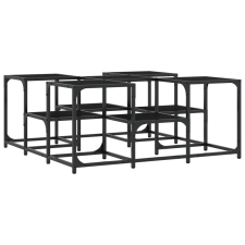 vidaXL fekete szerelt fa dohányzóasztal 91x91x40 cm (839073) bútor