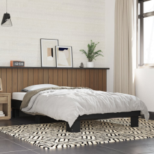 vidaXL fekete szerelt fa és fém ágykeret 90 x 190 cm ágy és ágykellék