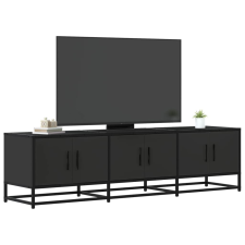 vidaXL fekete szerelt fa és fém TV-szekrény 150x35x41 cm bútor