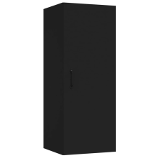vidaXL fekete szerelt fa faliszekrény 34,5 x 34 x 90 cm (812439) bútor