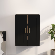 vidaXL fekete szerelt fa faliszekrény 69,5x32,5x90 cm bútor