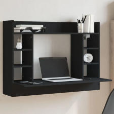 vidaXL fekete szerelt fa falra szerelhető íróasztal 105 x 48 x 75 cm íróasztal