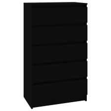 vidaXL fekete szerelt fa fiókos szekrény 60 x 36 x 103 cm (823017) bútor