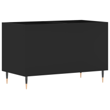 vidaXL fekete szerelt fa hanglemezszekrény 74,5x38x48 cm (831717) bútor