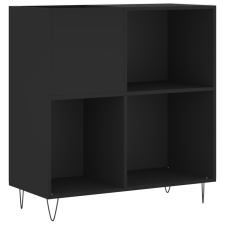 vidaXL fekete szerelt fa hanglemezszekrény 84,5 x 38 x 89 cm (831773) bútor