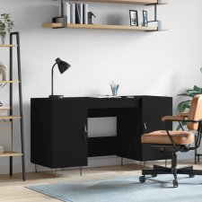 vidaXL fekete szerelt fa íróasztal 140x50x75 cm íróasztal