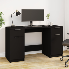 vidaXL fekete szerelt fa íróasztal szekrénnyel íróasztal