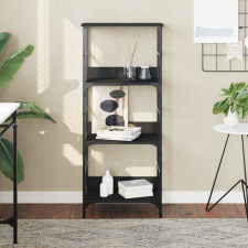 vidaXL fekete szerelt fa könyvespolc 50 x 33 x 117,5 cm bútor
