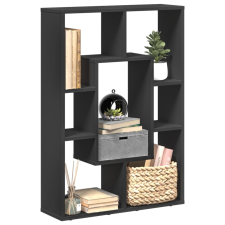 vidaXL fekete szerelt fa könyvespolc 63 x 20 x 90 cm bútor