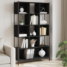 vidaXL fekete szerelt fa könyvszekrény 102x28x172 cm bútor