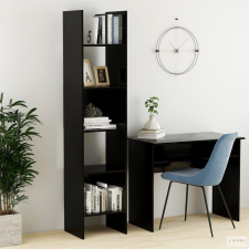 vidaXL Fekete szerelt fa könyvszekrény 40 x 35 x 180 cm bútor