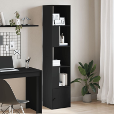 vidaXL fekete szerelt fa könyvszekrény 40 x 36 x 189 cm bútor