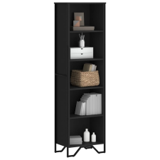 vidaXL fekete szerelt fa könyvszekrény 50 x 31 x 169 cm bútor
