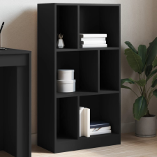 vidaXL fekete szerelt fa könyvszekrény 57 x 28,5 x 107,5 cm bútor