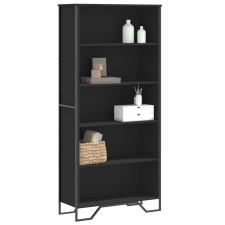 vidaXL fekete szerelt fa könyvszekrény 80 x 31 x 169 cm bútor