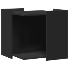 vidaXL fekete szerelt fa macskaalomdoboz 53 x 53 x 51 cm (857752) macskatoalett