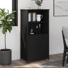 vidaXL fekete szerelt fa magasszekrény 62 x 36 x 121,5 cm bútor
