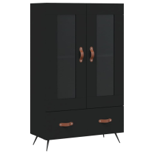 vidaXL fekete szerelt fa magasszekrény 69,5 x 31 x 115 cm (828269) bútor