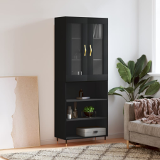 vidaXL fekete szerelt fa magasszekrény 69,5 x 34 x 180 cm bútor