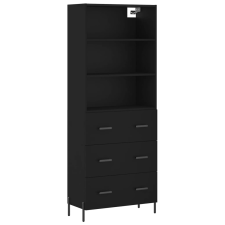 vidaXL fekete szerelt fa magasszekrény 69,5 x 34 x 180 cm (3189390) bútor