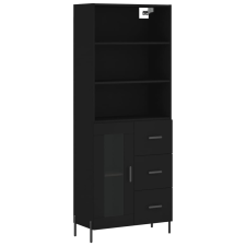 vidaXL fekete szerelt fa magasszekrény 69,5 x 34 x 180 cm (3189518) bútor